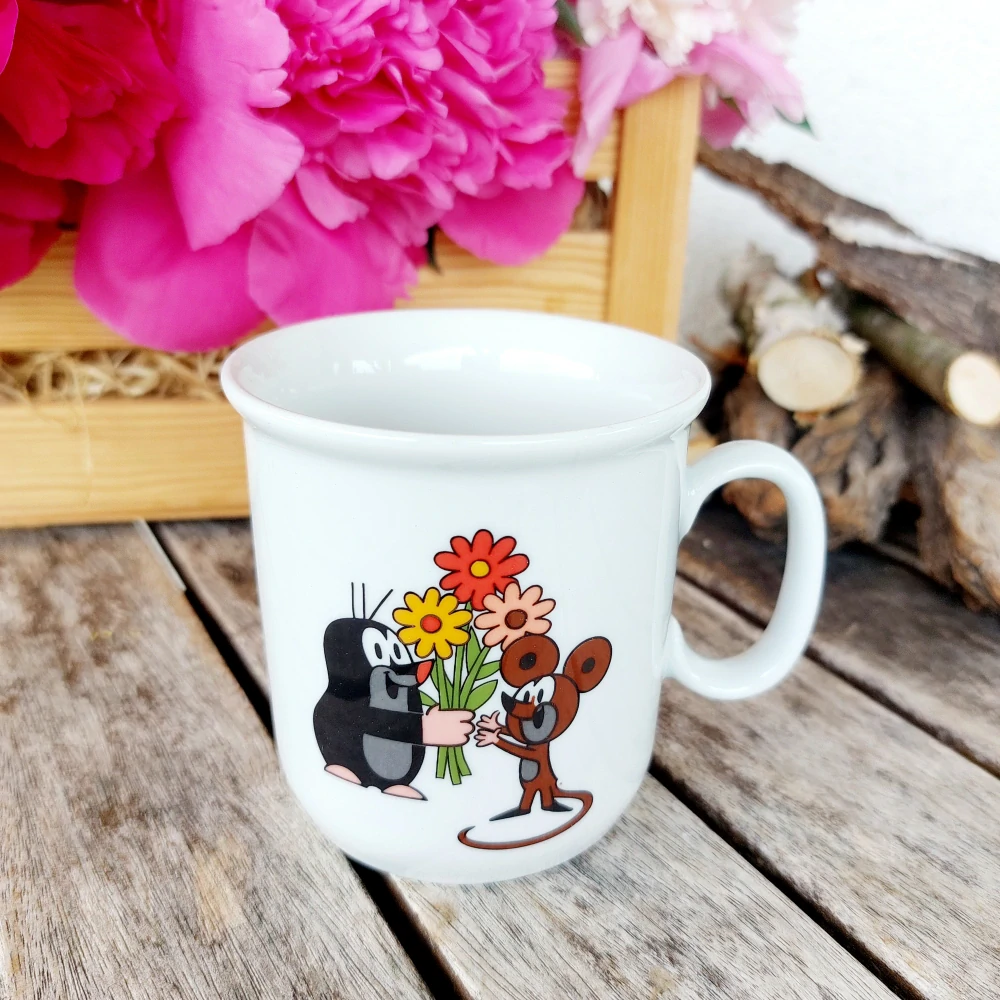 GASTON dětský hrnek 245 ml, Krteček a kytice,  Thun 1794