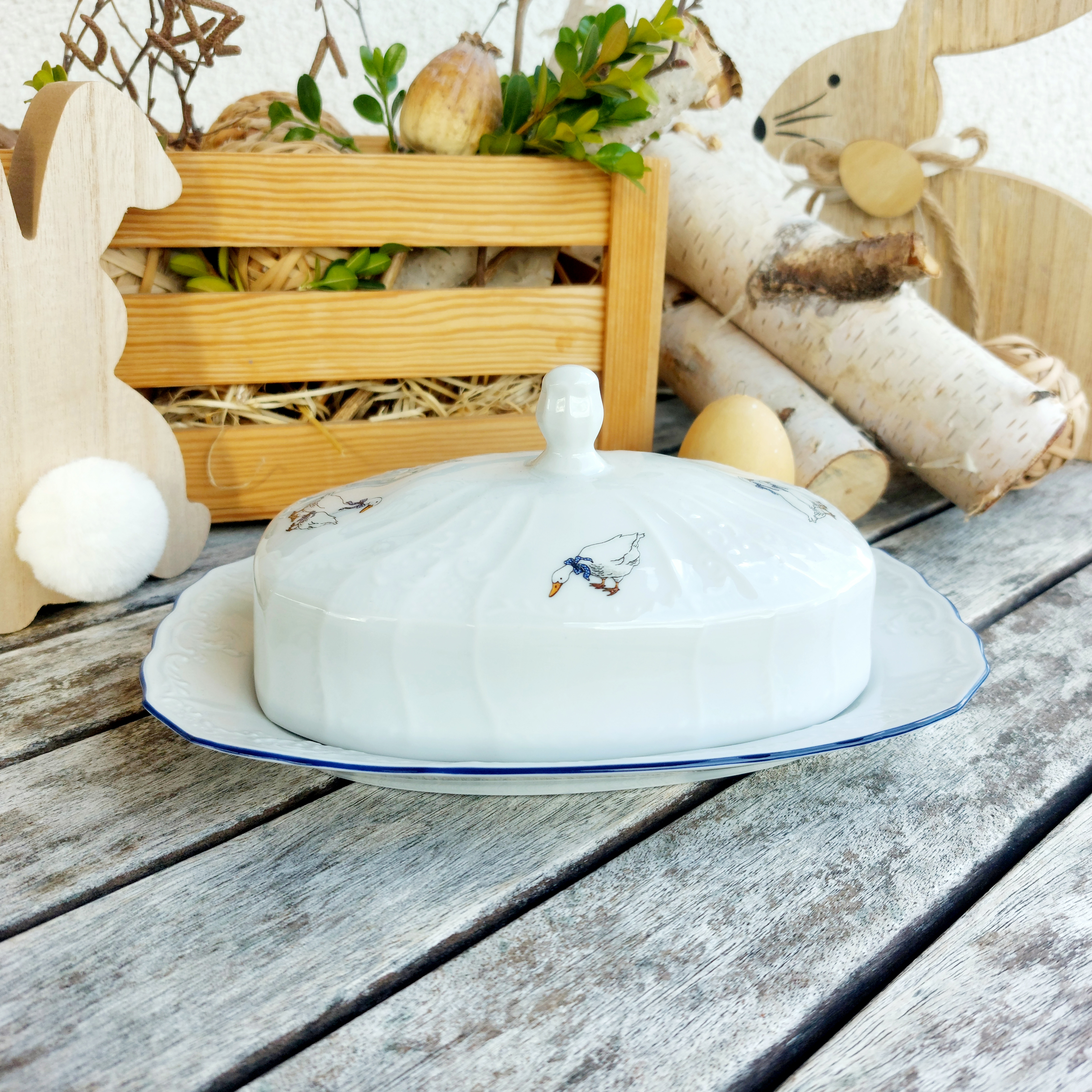 BERNADOTTE máslenka, husy a tmavě modrá linka, Thun 1794