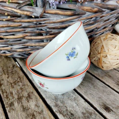 PIOLA miska 10 cm, házenka a červená linka, Thun 1794
