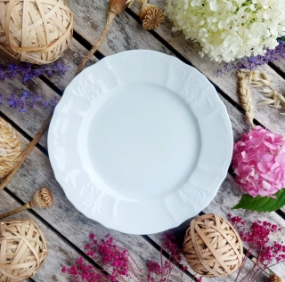 BERNADOTTE talíř dezertní 19 cm, bílý, Thun 1794