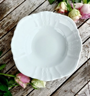 BERNADOTTE mísa kompotová 25 cm, bílá, Thun 1794