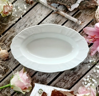 BERNADOTTE IVORY mísa oválná hluboká 24 cm, slonová kost, Thun 1794