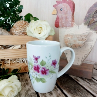MILADA hrnek 380 ml, fialový narcis, Český porcelán Dubí