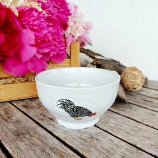 BERNADOTTE miska  13 cm, kropenatý kohout, Thun 1794