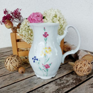 BERNADOTTE mlékovka 1000 ml, barevné květiny, Thun 179