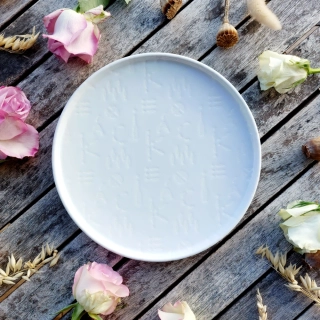 OPTIMO EMBOSS talíř mělký 24 cm, bílý, G. Benedikt 1882