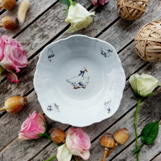 BERNADOTTE miska kompotová 19 cm, husy, Thun 1794