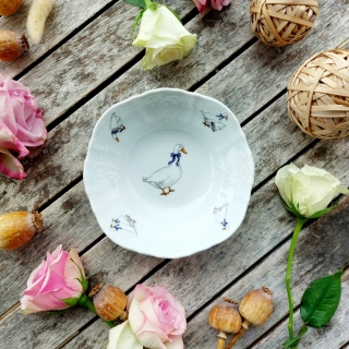 BERNADOTTE miska kompotová kulatá 16 cm, husy, Thun 1794