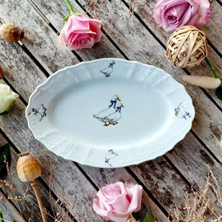 BERNADOTTE mísa oválná 26 cm, husy, Thun 1794