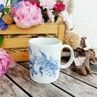 SIK hrnek 310 ml, kytice, Český porcelán Dubí