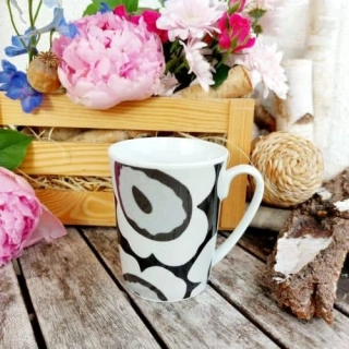 SISI hrnek 280 ml, bílé květiny, Český porcelán Dubí