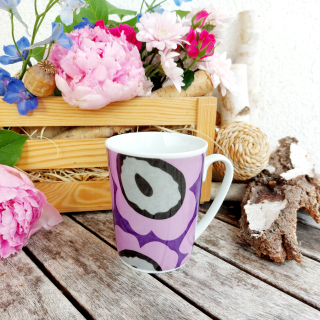 SISI hrnek 280 ml, fialová květina, Český porcelán Dubí