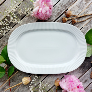 LINKA mísa oválná 38 cm, bílá, Thun 1794