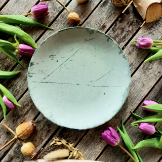 DECOLAB STONE GREEN talíř mělký 24 cm, G. Benedikt 1882