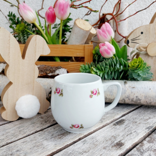 BAŇÁK hrnek 300 ml, růžičková házenka, Český porcelán Dubí