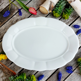 BENEDIKT mísa oválná 36 cm, bílá, G. Benedikt 1882