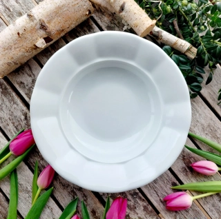 BENEDIKT talíř hluboký 24 cm, bílý, G. Benedikt 1882