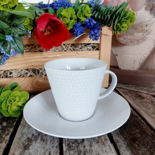 TOM šálek s podšálkem 260 ml, kůže, Thun 1794