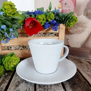 TOM šálek s podšálkem 200 ml, kůže, Thun 1794