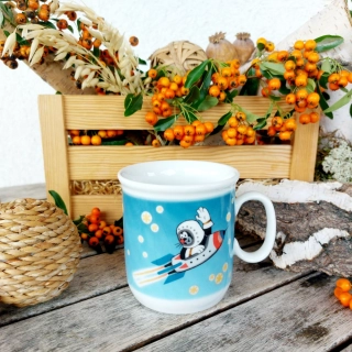 GASTON dětský hrnek 245 ml, Krteček a raketa, Thun 1794