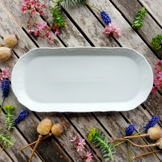 BERNADOTTE podnos 4-hranný 37 cm, bílý, Thun 1794