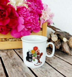 GASTON dětský hrnek 245 ml, Krteček a kytice,  Thun 1794