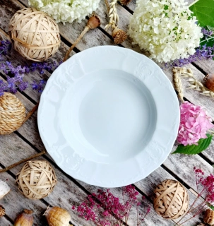 BERNADOTTE talíř hluboký 23 cm, bílý Thun 1794 