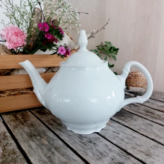 BERNADOTTE konvice čajová 1200 ml, bílá, Thun 1794