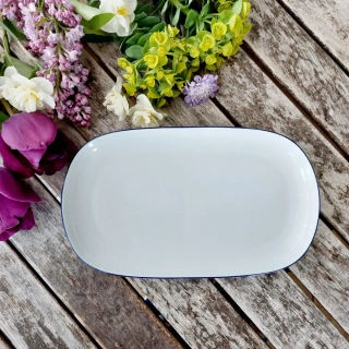 TOM mísa oválná 23 cm, modrá linka, Thun 1794