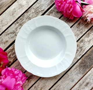 BERNADOTTE talíř hluboký 23 cm, zlatá linka, Thun 1794