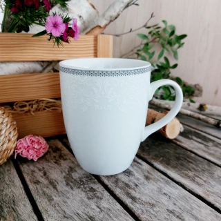 EVA hrnek 370 ml, šedá krajka, Thun 1794