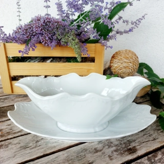 BERNADOTTE omáčník oválný 500 ml, bílý, Thun 1794