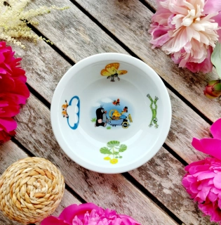 PRAKTIK miska 13 cm, krteček a kolečko, Thun 1794